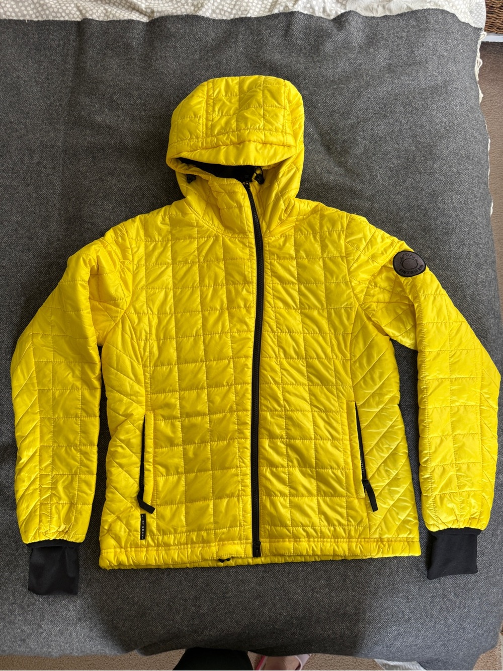 Lightweight Hooded Quilted Puffer Jacket - Yellow
